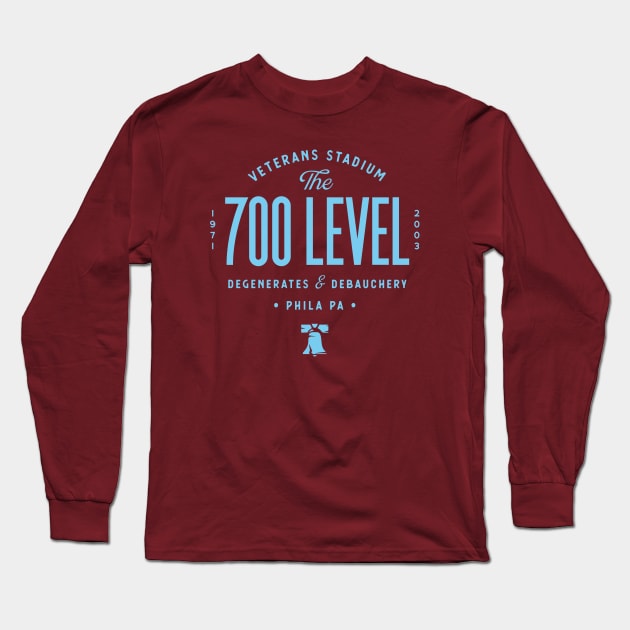 The 700 Level - Phillies Vintage Veterans Stadium Long Sleeve T-Shirt by ShirtsVsSkins